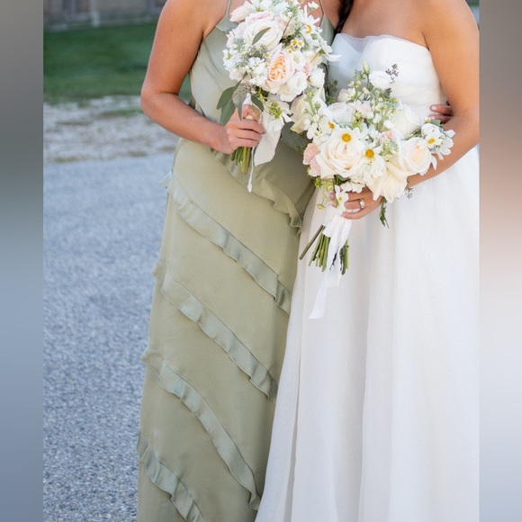 ShowMe Your Mumu Moss green ruffle dress.Got dry cleaned and is in fab condition - Picture 11 of 13